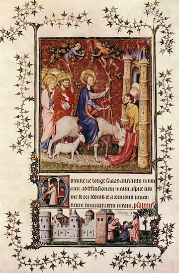 14th century painters  page from the Très belles Heures de Notre Dame 