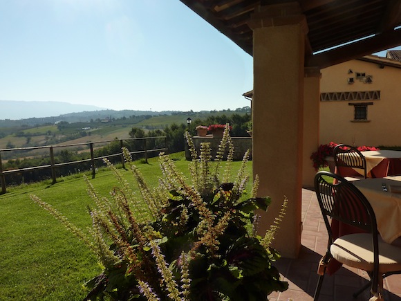 view at breakfast from Genius Loci Umbria