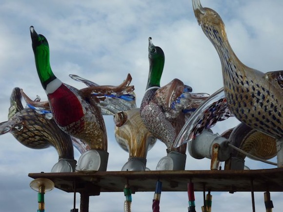 Murano glass ducks