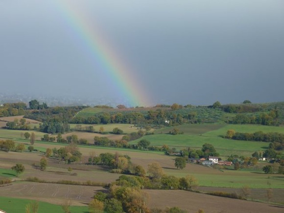 rainbow at Genius Loci Bevagna Umbria
