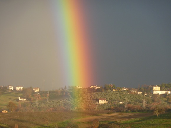 Genius Loci Umbria - rainbow over the valley